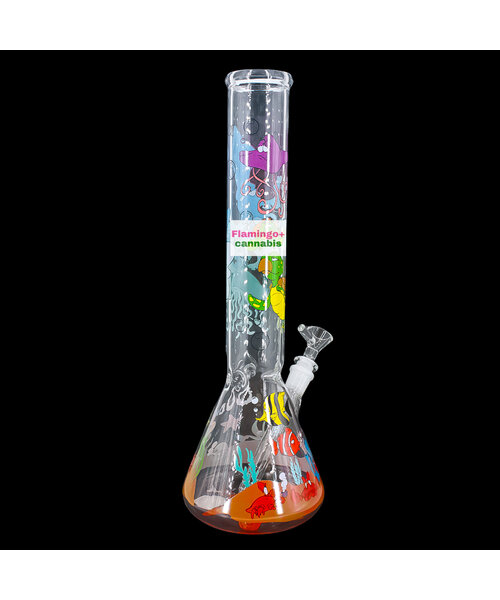 Red Eye Glass 15" Reefer Madness Beaker Bong