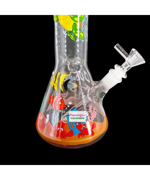 Red Eye Glass 15" Reefer Madness Beaker Bong