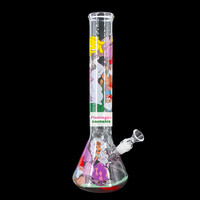 Red Eye Glass 15" Knotty Gnomes Beaker Bong