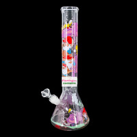 Red Eye Glass 15" Knotty Gnomes Beaker Bong