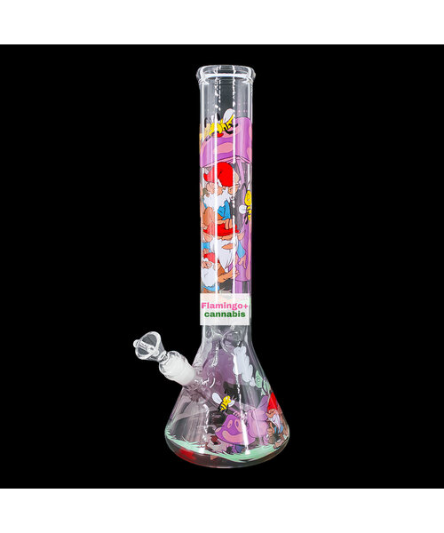 Red Eye Glass 15" Knotty Gnomes Beaker Bong
