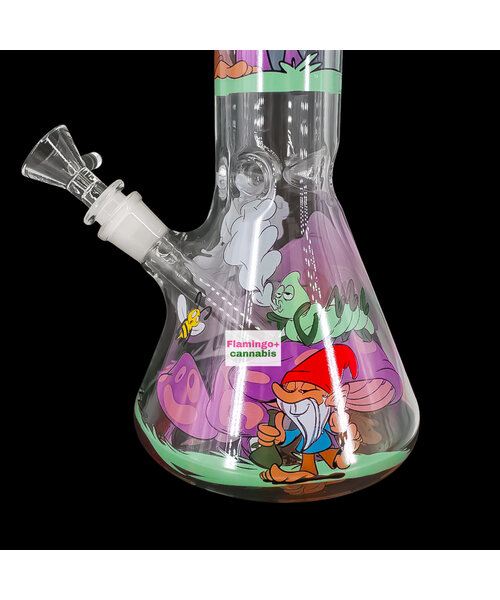 Red Eye Glass 15" Knotty Gnomes Beaker Bong