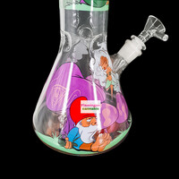 Red Eye Glass 15" Knotty Gnomes Beaker Bong