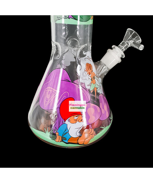 Red Eye Glass 15" Knotty Gnomes Beaker Bong