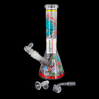 Arsenal 10" Mushroom Mortis Beaker Bong Red