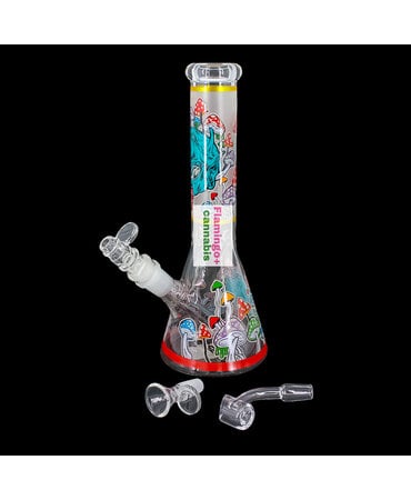 Smoke Arsenal Arsenal 10" Mushroom Mortis Beaker Bong Red