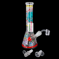 Arsenal 10" Mushroom Mortis Beaker Bong Red