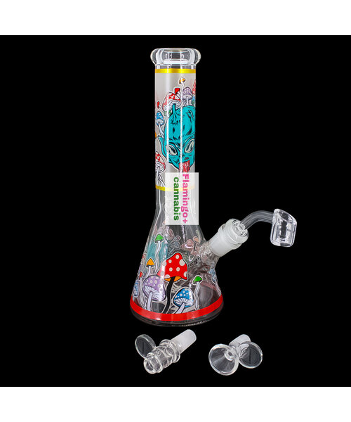 Arsenal 10" Mushroom Mortis Beaker Bong Red