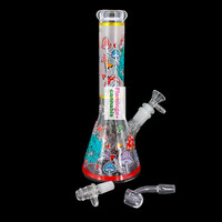 Arsenal 10" Mushroom Mortis Beaker Bong Red