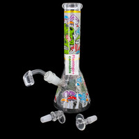 Arsenal 10" Mushroom Mortis Beaker Bong Black
