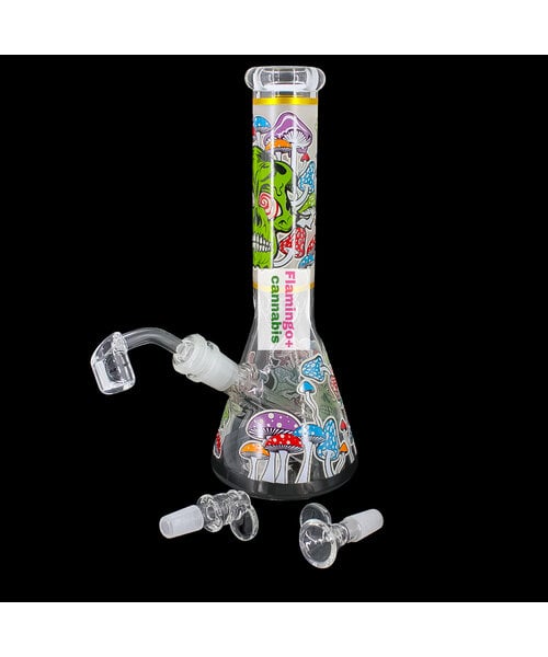 Arsenal 10" Mushroom Mortis Beaker Bong Black