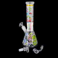 Arsenal 10" Mushroom Mortis Beaker Bong Black