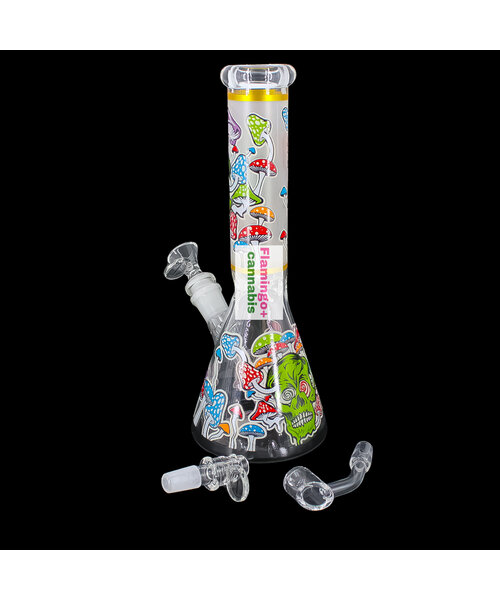 Arsenal 10" Mushroom Mortis Beaker Bong Black