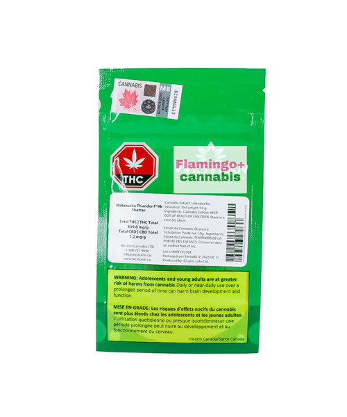 Western Cannabis Matanuska Thunder F*** Sativa Shatter 1G