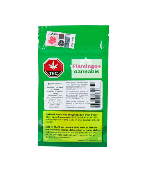 Western Cannabis Sour Watermelon Sativa Shatter 1G