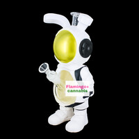 Lit Silicone 11.5" Astro Rabbit Water Pipe