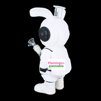 Lit Silicone 11.5" Astro Rabbit Water Pipe