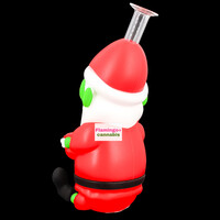 Lit Silicone 6.5" Zombie Santa Bubbler