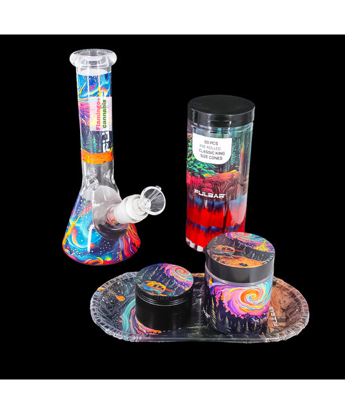 Pulsar Design Series Beaker Bong Sesh Set "Starry Camp"