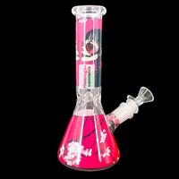 Pulsar Design Series Beaker Bong Sesh Set "Sakura Skulls"