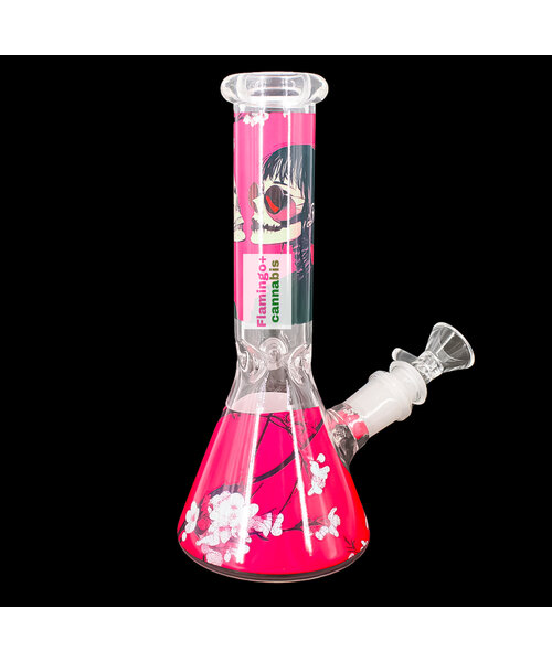 Pulsar Design Series Beaker Bong Sesh Set "Sakura Skulls"