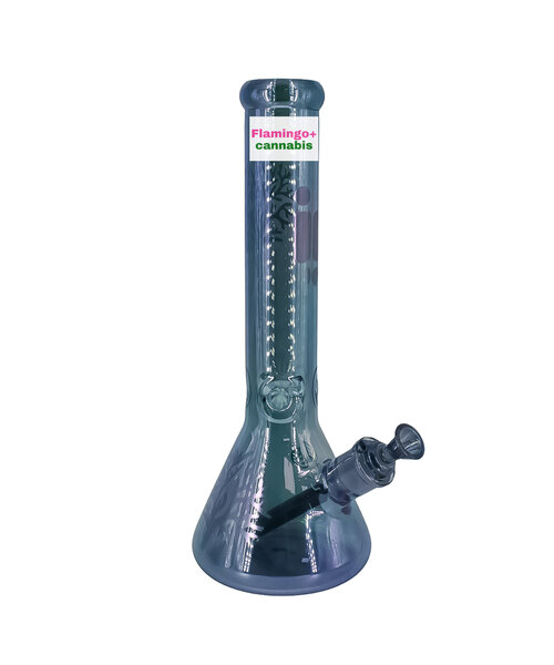 Infyniti 14" Chrome Sunshine Beaker Bong Dark Green