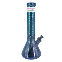 Infyniti 14" Chrome Sunshine Beaker Bong Dark Green