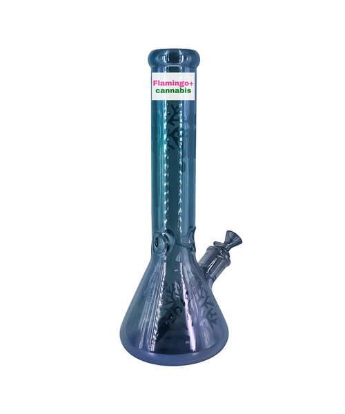 Infyniti 14" Chrome Sunshine Beaker Bong Dark Green