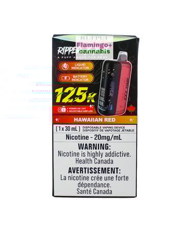 Ripper-X RufPuf Ripper XXX 125k Puff Rechargeable Disposable MB Hawaiian Red