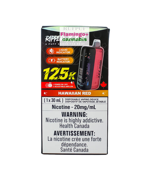 RufPuf Ripper XXX 125k Puff Rechargeable Disposable MB Hawaiian Red