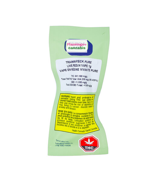 Terra Labs Trainwreck Sativa Live Resin Cartridge 1G