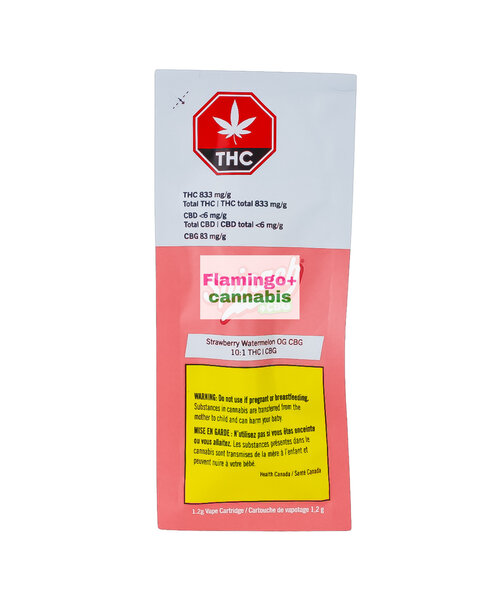 Spinach Strawberry Watermelon 10:1 THC/CBG Hybrid Cartridge 1.2G