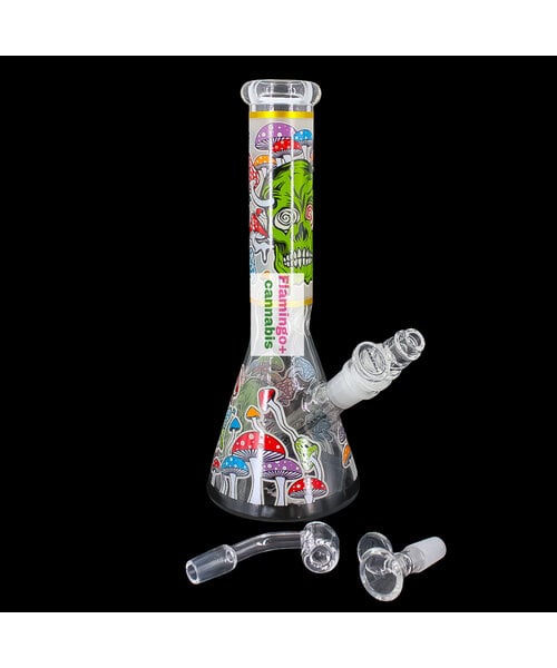 Arsenal 10" Mushroom Mortis Beaker Bong Black