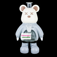 Lit Silicone 11.25" X Bear Water Pipe