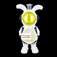 Lit Silicone 11.5" Astro Rabbit Water Pipe