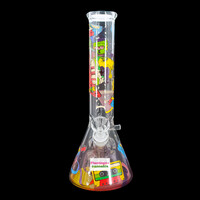 Red Eye Glass 12" 90's Nostalgia Beaker Bong