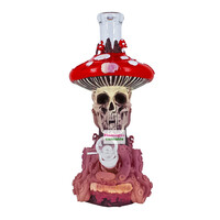LIT 10.5" Shrooms Skull Bong