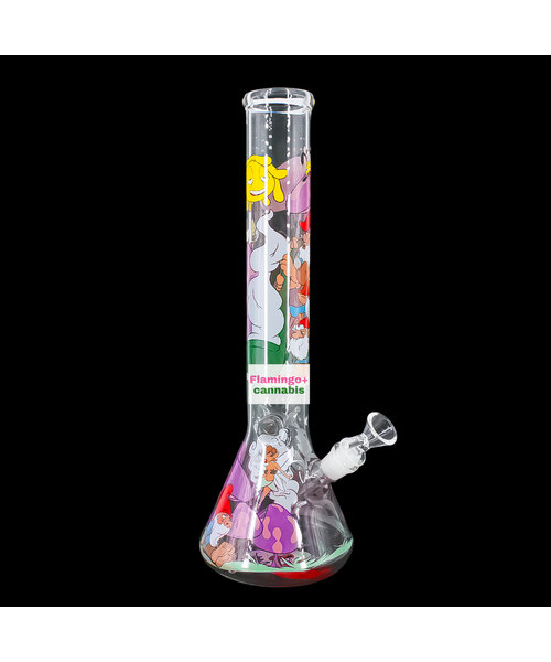 Red Eye Glass 15" Knotty Gnomes Beaker Bong