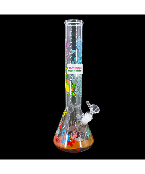 Red Eye Glass 15" Reefer Madness Beaker Bong