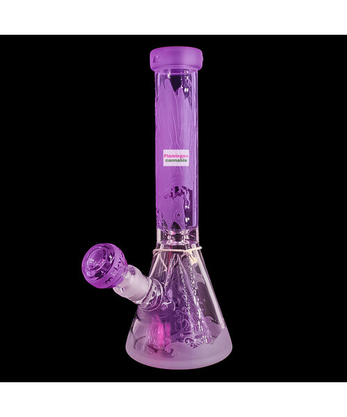 Milky Way Glass 11" Blood Feud Beaker Bong w/Collins Perc Purple