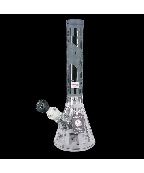 Milky Way Glass 15" Dragon's Lair Beaker Bong Smoke