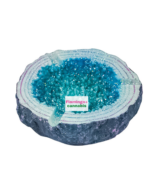 Fantasy Gifts Faux Turquoise Crystal Ashtray
