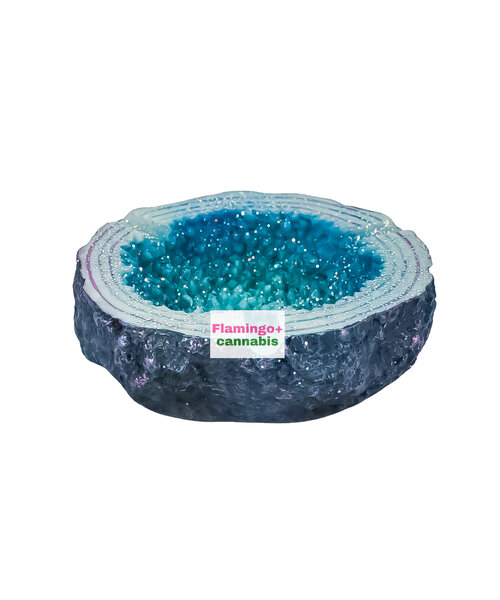 Fantasy Gifts Faux Turquoise Crystal Ashtray