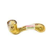 Red Eye Glass 5" Glass Sherlock Hand Pipe