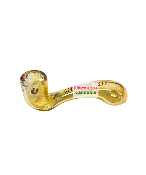 Red Eye Glass 5" Glass Sherlock Hand Pipe