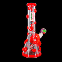 Pulsar 9.75" Kiss My Lips Beaker Bong w/Glow In The Dark Bowl