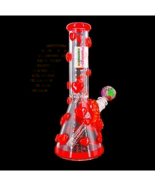 Pulsar 9.75" Kiss My Lips Beaker Bong w/Glow In The Dark Bowl