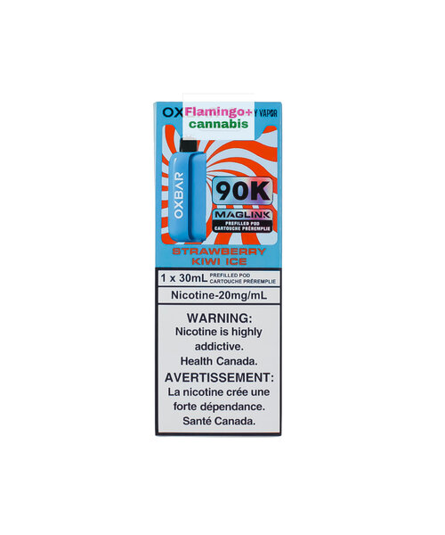 Rocky Vapor x OXBAR MAGLINK 90k Puff Pre-Filled Pod MB Strawberry Kiwi Ice