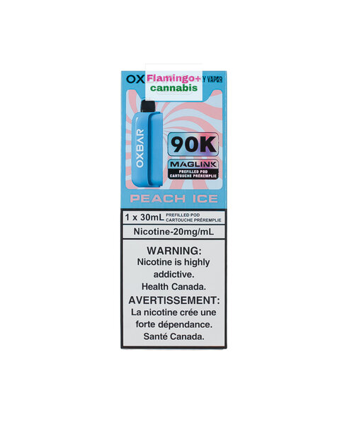 Rocky Vapor x OXBAR MAGLINK 90k Puff Pre-Filled Pod MB Peach Ice