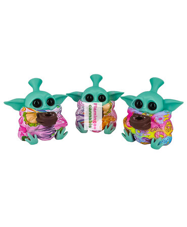 TAU Glass 4" Groovy Grogu Silicone Bubbler